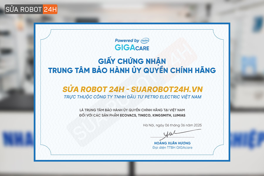 Sửa Robot 24H – Trung tâm bảo hành ủy quyền chính hãng Ecovacs, Tineco, Kingsmith, Lumias